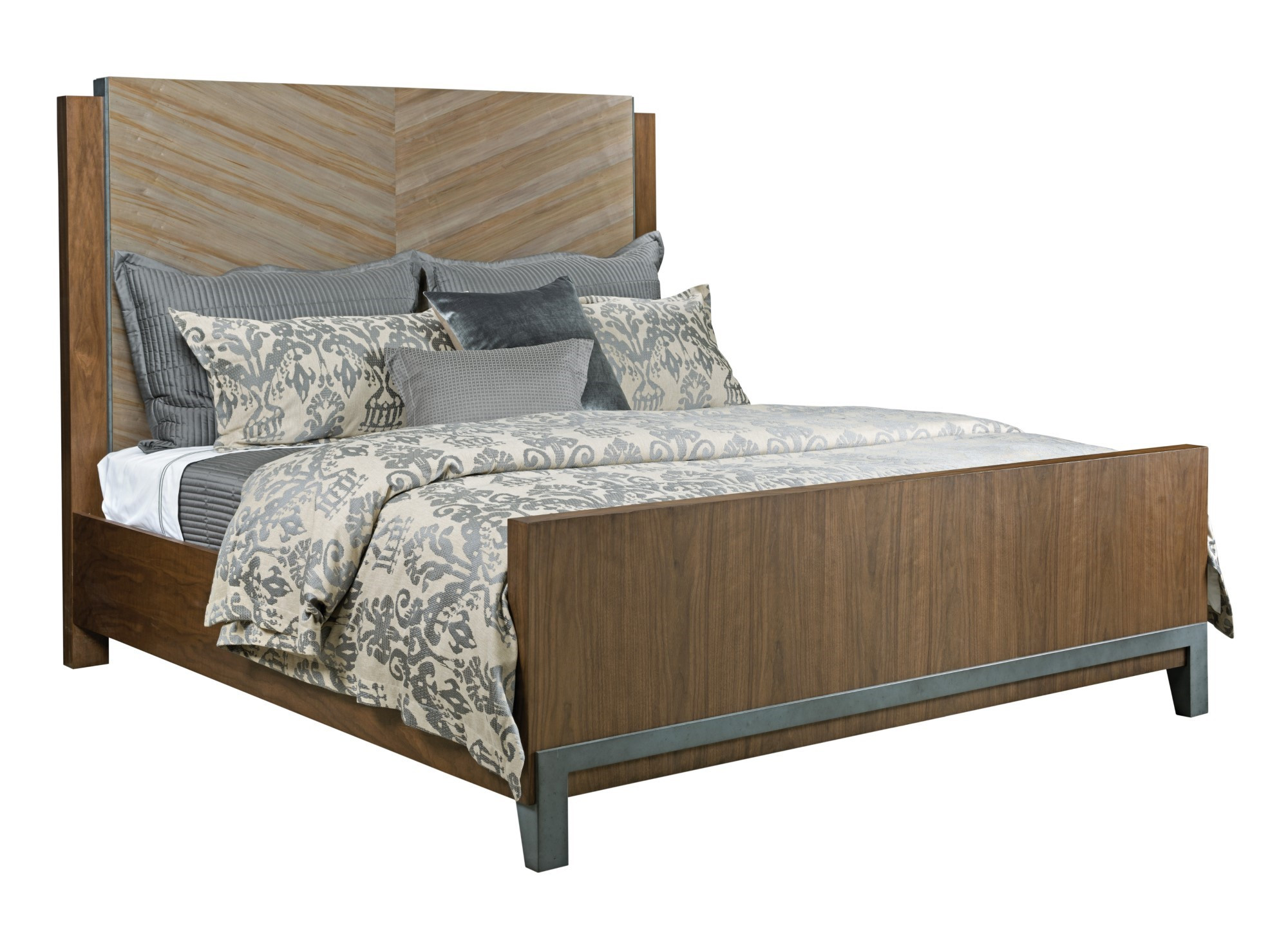 Chevron Maple King Bed