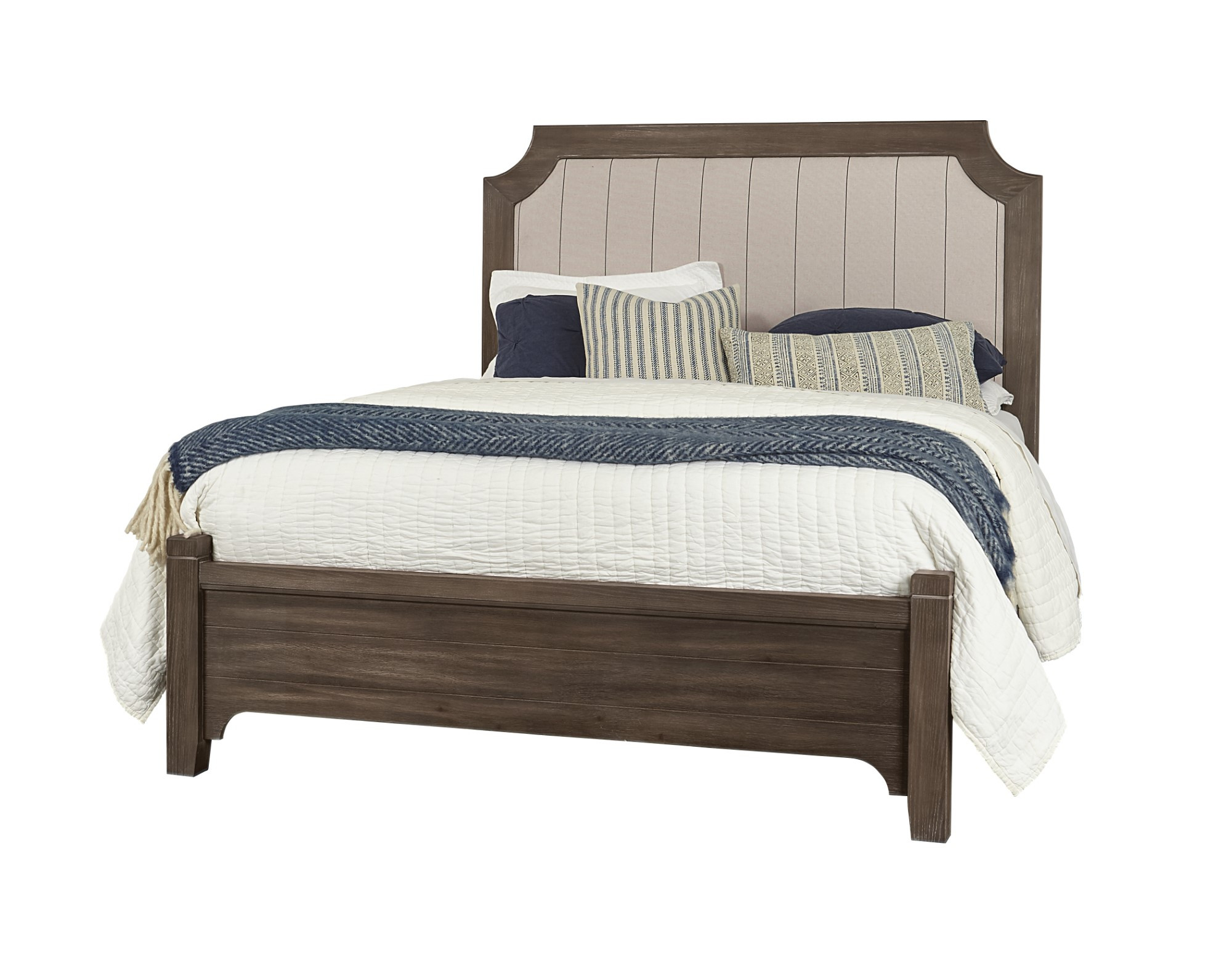 Full Upholstered Bed W/ Low Profile Footboard