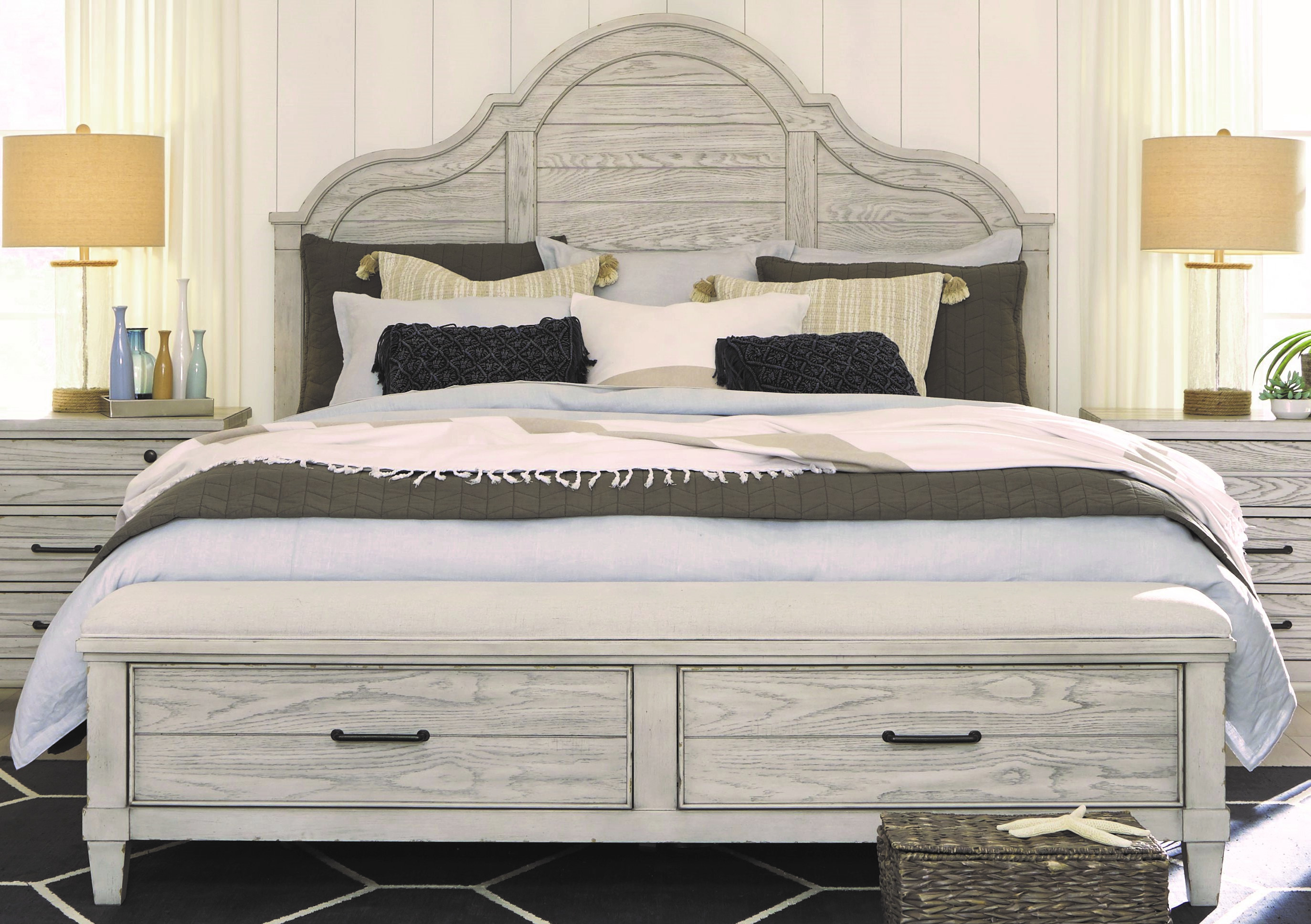 Cal King Panel Storage Bed