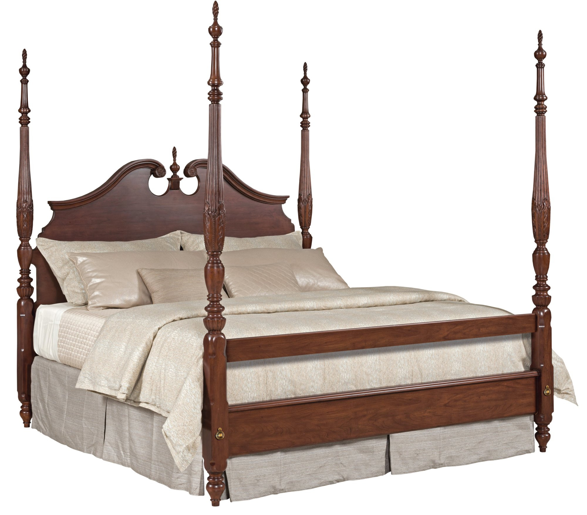 Queen Rice Carved Bed