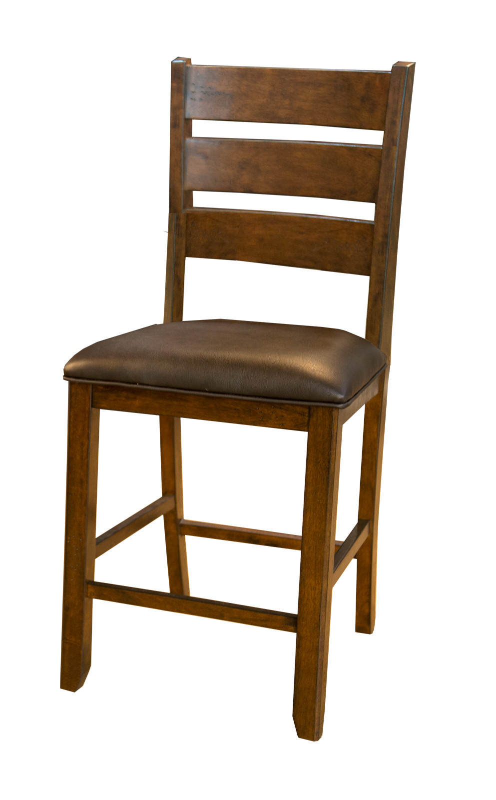 Ladderback Upholstered Counter Stool