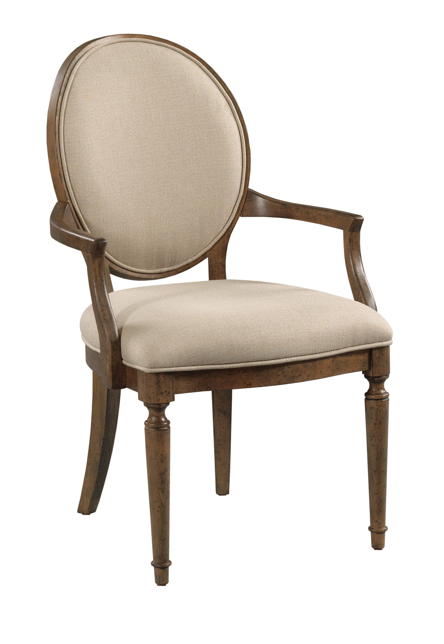 Cecil Oval Back Uph Arm Chair