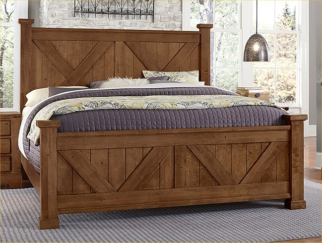 Queen X Bed W/ Matching Footboard