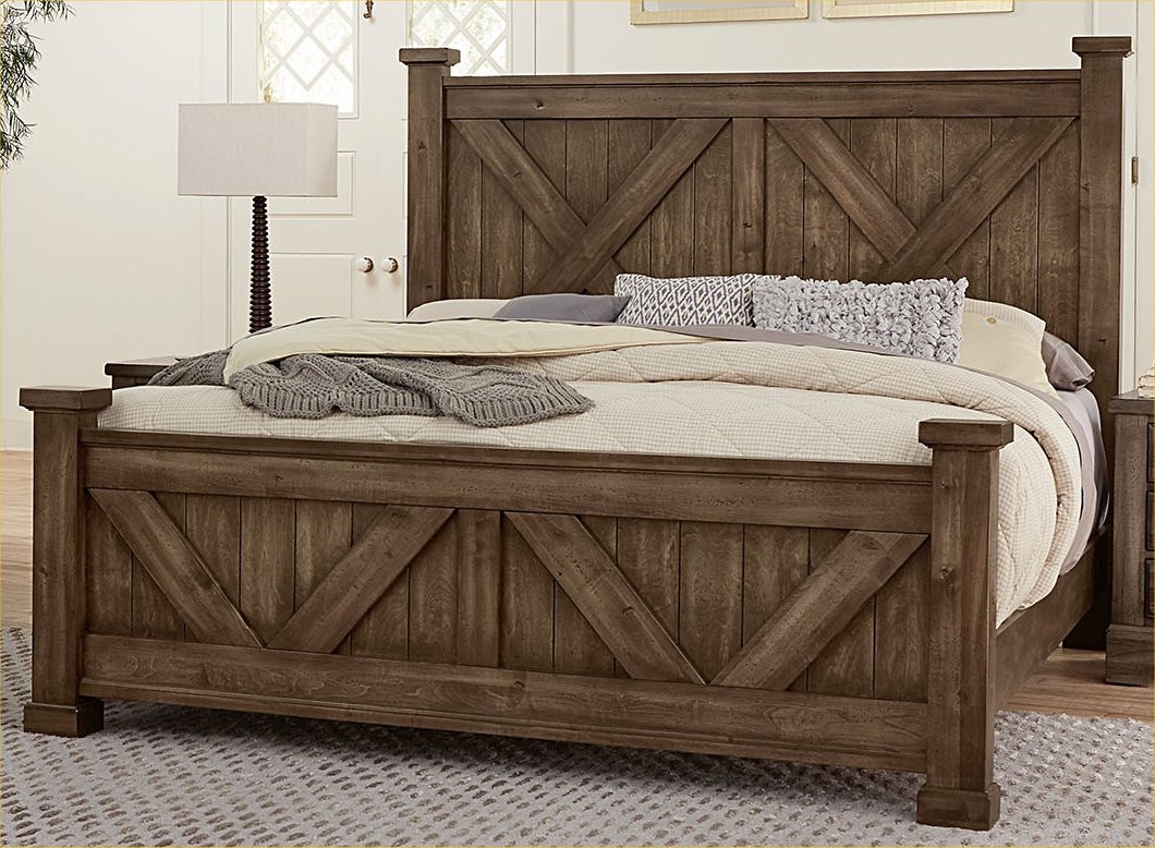 Cal King X Bed W/ Matching Footboard