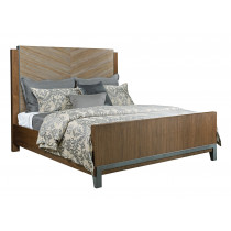 Chevron Maple Cal King Bed