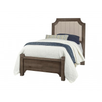 Twin Upholstered Bed W/ Low Profile Footboard