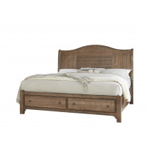 Queen Sleigh Bed with storage footboard