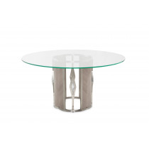 Round 60" Glass Dining Table