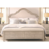 Cal King Upholstered Panel Bed