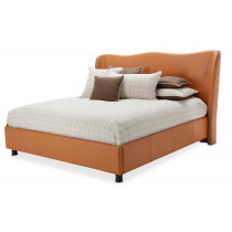 King Upholstered Wing Bed