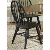 Windsor Back Side Chair-Black