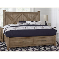 Queen X Bed W/ Storage Footboard