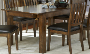 Leg Dining Table w/ 2 18 Inch Leaves