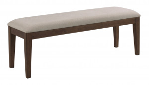 Upholstered Dining Bench Mocha