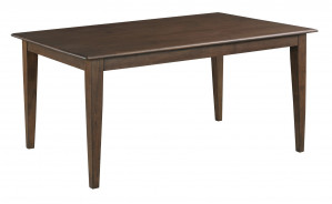 60 Inch Rectangular Leg Table Mocha