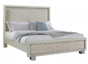 Queen Upholstered Panel Bed