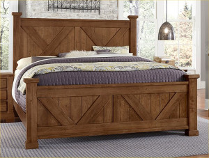 Cal King X Bed W/ Matching Footboard