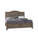 King Sleigh Bed with storage footboard