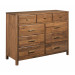 Flat Top Nine Drawer Dresser