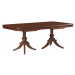 Double Pedestal Dining Table w/ Two 20" Leaves