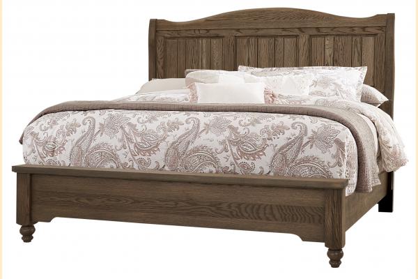 VB Artisan & Post  Heritage-Cobblestone Oak Queen Sleigh Bed