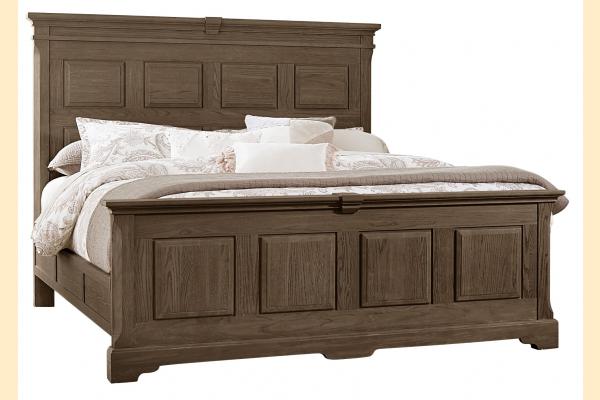 VB Artisan & Post  Heritage-Cobblestone Oak Cal-King Mansion Bed with Decorative Side Rails