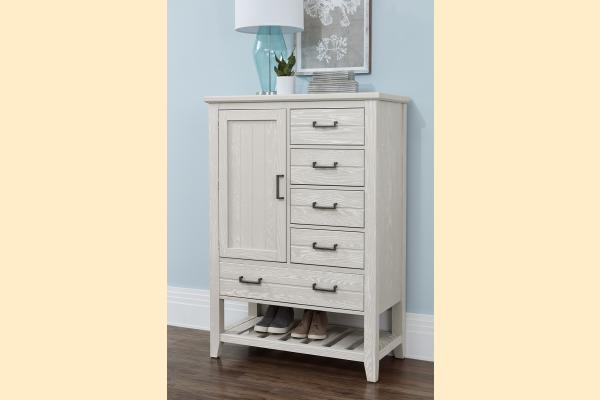 Vaughan Bassett Passageways - Oyster Grey Door Chest