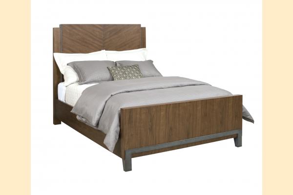 American Drew Modern Synergy Chevron Walnut King Bed