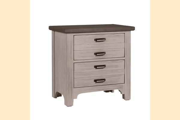 Vaughan Bassett Dover Grey - Bungalow 2 Drawer Nightstand