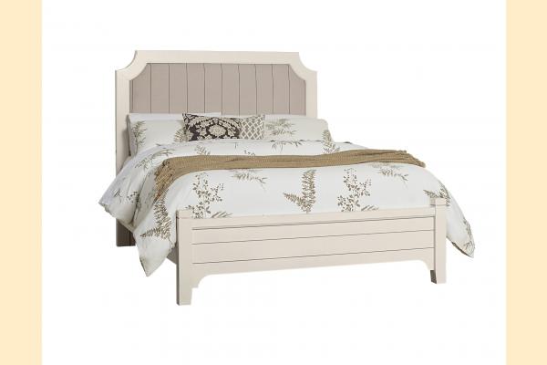 Vaughan Bassett Lattice - Bungalow Queen Upholstered Bed W/ Low Profile Footboard