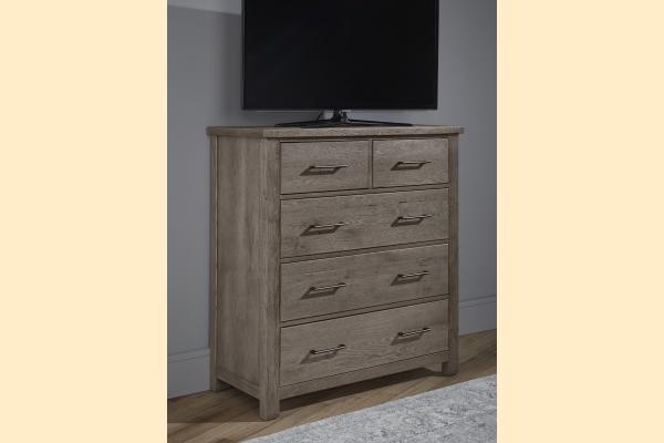 Vaughan Bassett Dovetail - Mystic Grey Standing Dresser