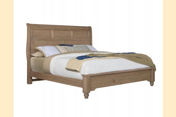 Vaughan Bassett Vista- Natural Oak King Sleigh Bed