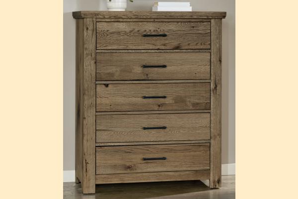 Vaughan Bassett Yellowstone - Chestnut Natural Five Drawer Chest