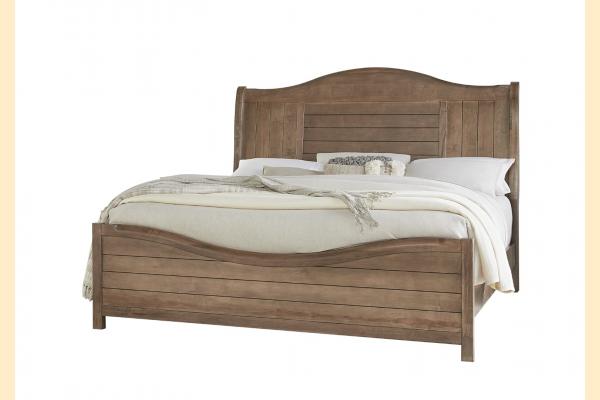 Vaughan Bassett Cool Farmhouse- Natural King Sleigh Bed