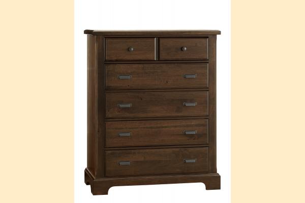 Vaughan Bassett Lancaster County- Amish Walnut Five Drawer Chest