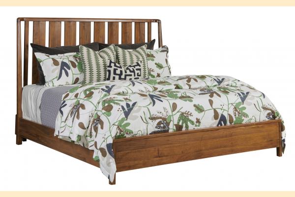 Kincaid Monogram Walnut Queen Ashburn Slat Bed