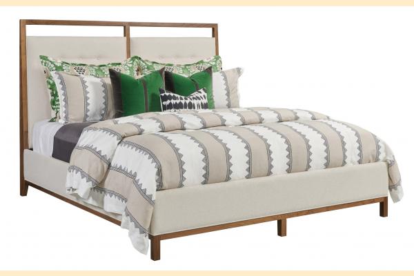 Kincaid Monogram Walnut King Pinehurst Upholstered Bed