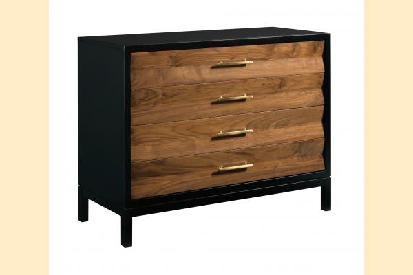 Kincaid Monogram Walnut Back Bay Accent Chest- Black