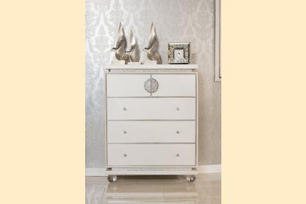 Aico Glimmering Heights Upholstered 5 Drawer Chest