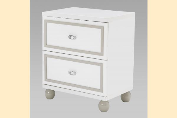 Aico Sky Tower Nightstand-White Cloud