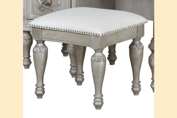 Avalon Royal Silver Vanity Stool