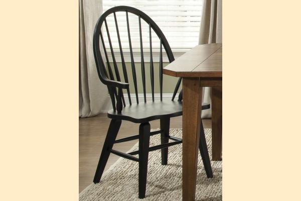 Liberty Hearthstone Windsor Back Arm Chair-Black