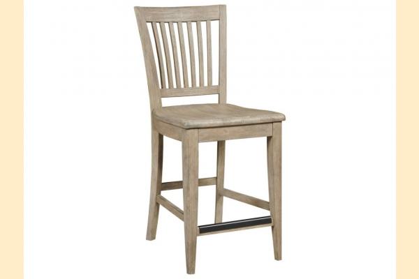 Kincaid The Nook-Heathered Oak Counter Height Slat Back Chair