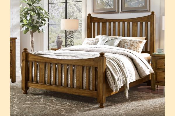 VB Artisan & Post  Maple Road-Antique Amish King Slat Poster Bed