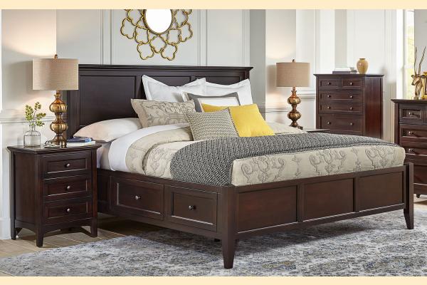 A-America Westlake-Dark Mahogany King Storage Bed